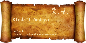 Kinál Andrea névjegykártya